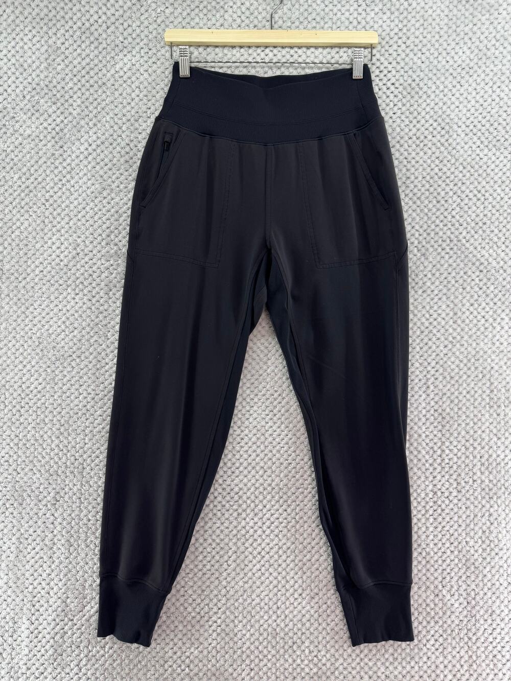 Athleta Jogger Pants Women S Black High Rise Elastic Waist Pockets 27" Inseam